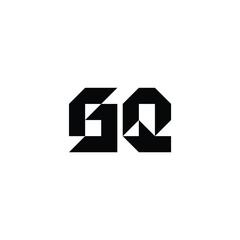 GQ monogram logo design letter text name symbol monochrome logotype alphabet character simple logo