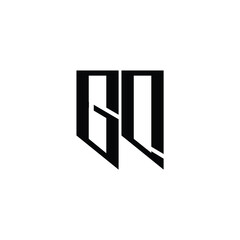 GQ monogram logo design letter text name symbol monochrome logotype alphabet character simple logo