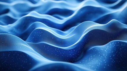 Obraz premium Abstract blue wavy texture with subtle sparkle.