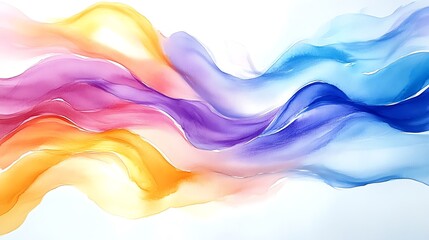 Obraz premium Abstract Colorful Waves Flowing Seamlessly