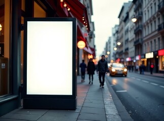 Urban Digital Signage Mockup - Blank Screen, Advertising Campaign