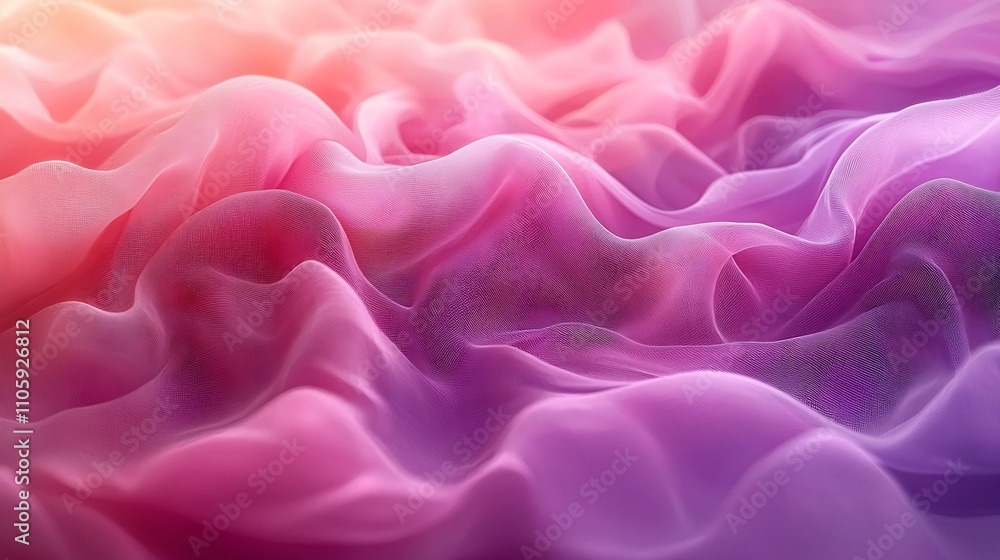 Poster soft pastel gradient waves flowing in smooth serene background