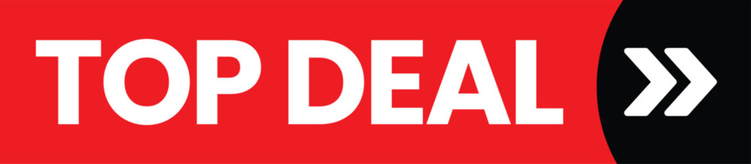 Fototapeta premium Top Deal Ecommerce Icon Call To Action Button Offer Design Marketing Symbol