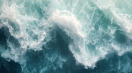Obraz premium Serene Oceanic Gradient Waves Background with Flowing Natural Atmosphere