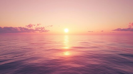 Obraz premium A dreamy gradient background mimicking the hues of dawn, transitioning from soft pink to golden yellow. Gentle light effects create a sense of calm and renewal, ideal for visuals promoting hope 