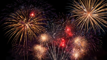 Obraz premium fireworks background New Years Day