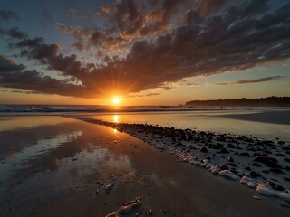 Obraz premium Diamond Beach sunrise.