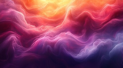 Fototapeta premium Ethereal Sunset Gradient with Flowing Waves and Transitioning Skies