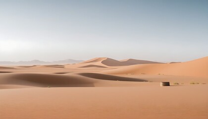 Fototapeta premium Tranquil Sand Dunes in the Sahara Desert Scenery