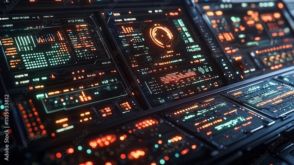 Poster futuristic ai powered dashboard with real time sentiment analysis visualizations
