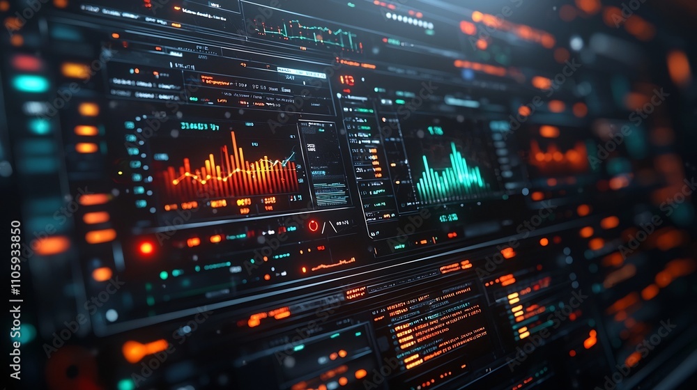 Poster futuristic ai powered dashboard with real time sentiment analysis visualization