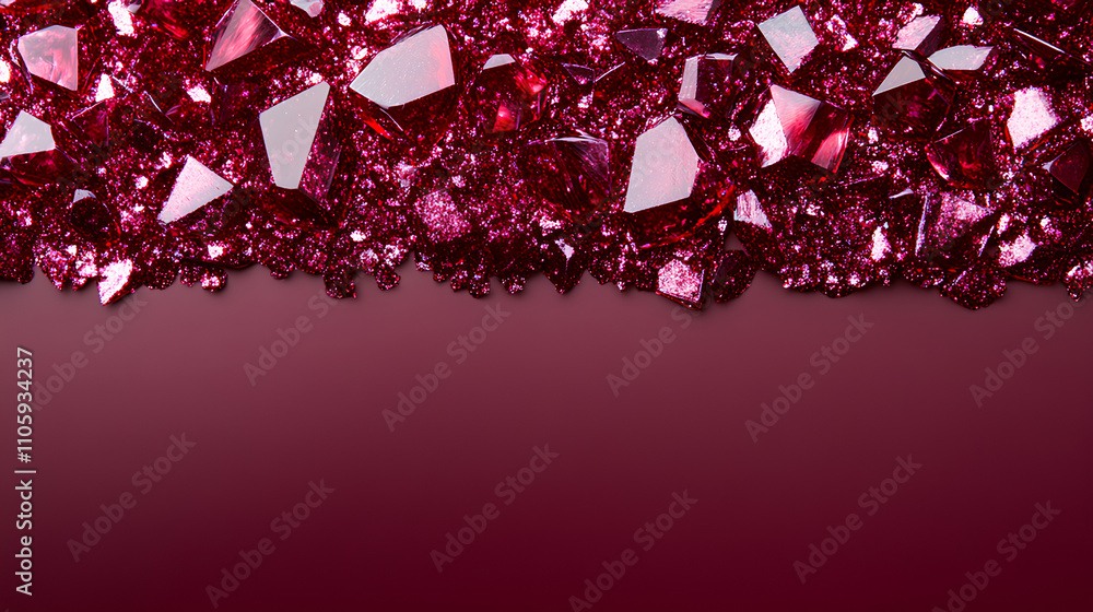 Wall mural a close up of a red background with a bunch of red gems on it