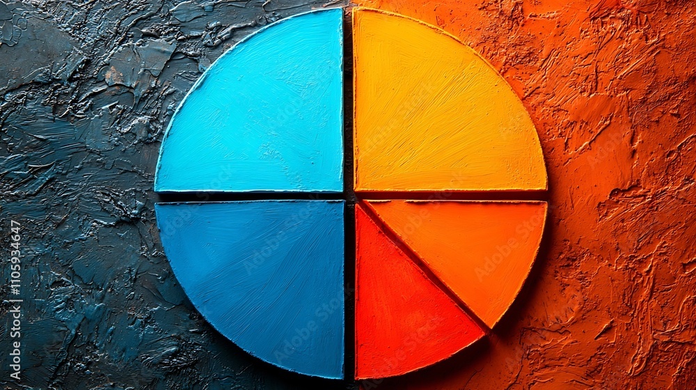 Aufkleber vibrant sentiment analysis pie chart displaying customer feedback for new product