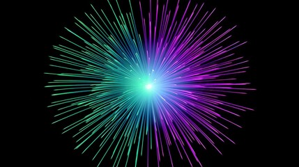 Fototapeta premium Bright Star Fireworks Celebration in the Night Sky