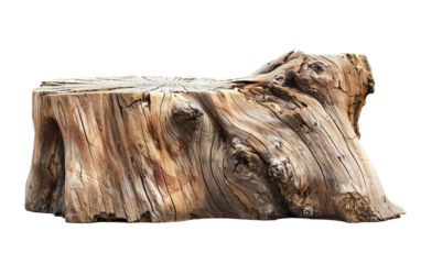 Empty tree trunk on transparent or white background,png