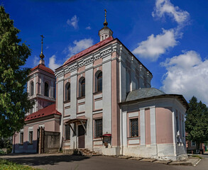 Naklejka premium Holy Cross church, opened in 1914. City of Borovsk, Russia