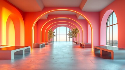 Futuristic Classroom with Students Using VR Headsets to Explore Dream Careers in Education Gateway