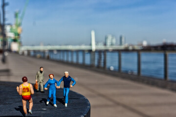 Miniaturfiguren im Kölner Stadtbild