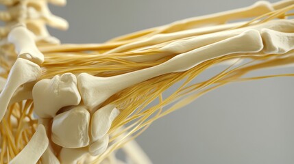Human Arm Anatomy with Muscles and Bones Details