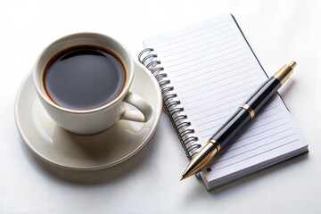 coffee cup and notebook