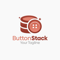 Button Stack Logo Design Template. Good for Business, Agency, Community and Organization. 