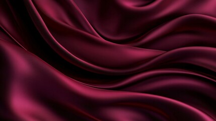 Obraz premium Sumptuous burgundy silk texture exudes elegance and luxury.