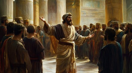Ancient Gathering in a Historical Setting