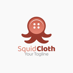 Squid Cloth Logo Design Template. Good for Business, Agency, Community and Organization. 