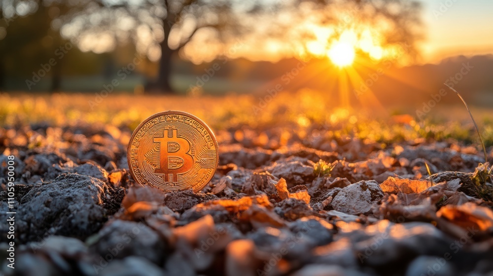 Poster cryptocurrency for rural economic development, emphasizing accessibility and growth in a clean desig