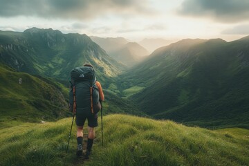 Autumn Colors in the Dolomites, Italy. Yellow larches and snow-capped peaks on a sunny day.. Beautiful simple AI generated image