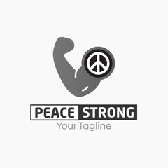 Peace Strong Logo Design Template. Good for Business, Agency, Community and Organization. 