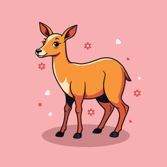 goat vector art illustration