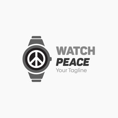 Watch Peace Logo Design Template. Good for Business, Agency, Community and Organization. 