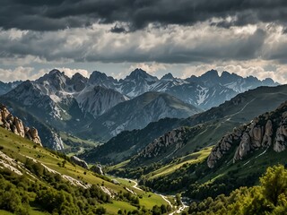 Dramatic Picos de Europa mountains, Spain
