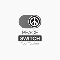 Peace Switch Logo Design Template. Good for Business, Agency, Community and Organization. 