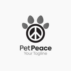 Pet Peace Logo Design Template. Good for Business, Agency, Community and Organization. 