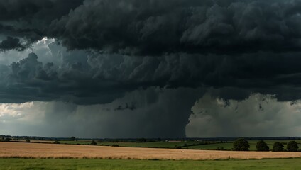 Fototapeta premium Dramatic stormy skies over the countryside.