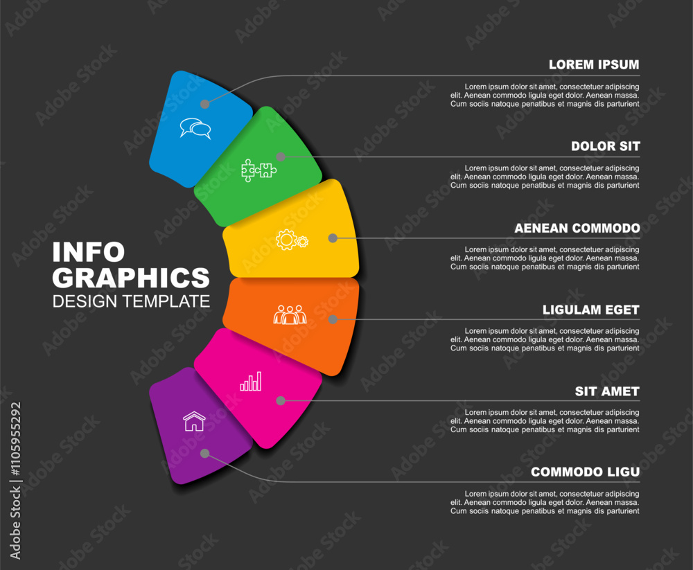 Poster infographic design template with place for your data. vector illustration.