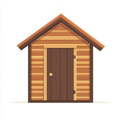 Wooden Shed Illustration - Simple Design