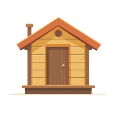 Charming Wooden Cabin Illustration