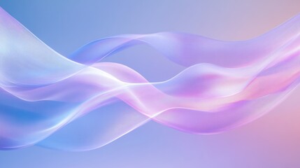 Naklejka premium Abstract Pastel Waves Flowing Softly Across Blue Background