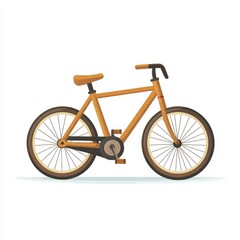 Fototapeta premium Vintage Orange Bicycle Illustration