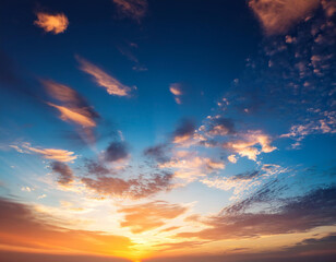 Fototapeta premium Beautiful sky background - Sunset Sunrise sky