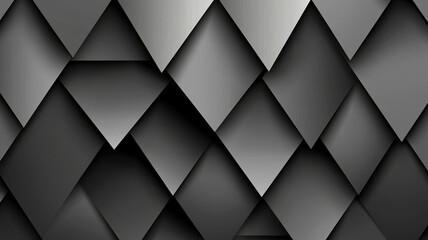 Obraz premium Sleek black to gray gradient background with layered triangular shapes, creating modern and dynamic visual effect. Perfect for various design projects