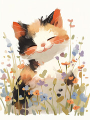 Kitten with an Adorable Expression