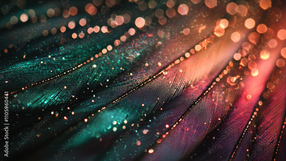 Poster vibrant jewel toned background with subtle sparkle effects, creating mesmerizing visual experience. 