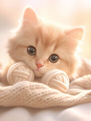 Kitten with Big Innocent Eyes