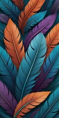 Colorful Feather Pattern