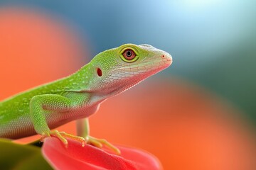 Fototapeta premium Lizard-8. Beautiful simple AI generated image