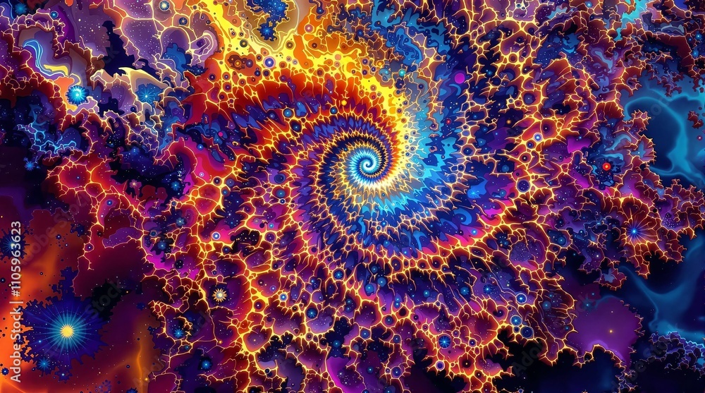 Poster abstract fractal background